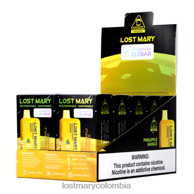 LOST MARY Vape Amazon - María perdida os5000 mango de piña 8DLD257